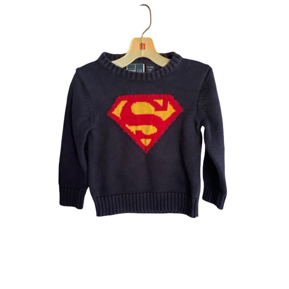 Junk food gap toddler boys, Crewneck, Nate, Superman, Sweater, S/3T